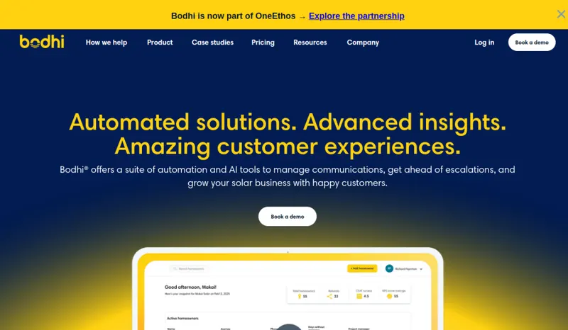 Bodhi homepage screenshot