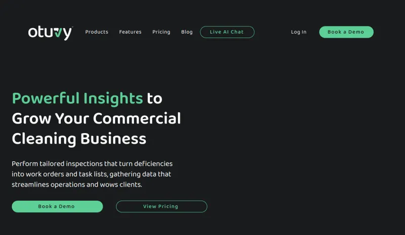 Otuvy (formerly CleanTelligent) homepage screenshot