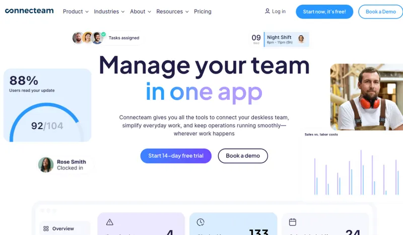 Connecteam homepage screenshot