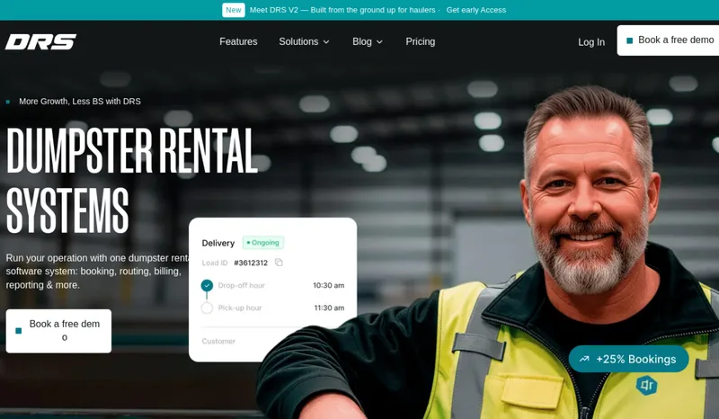 Dumpster Rental Systems (DRS) homepage screenshot