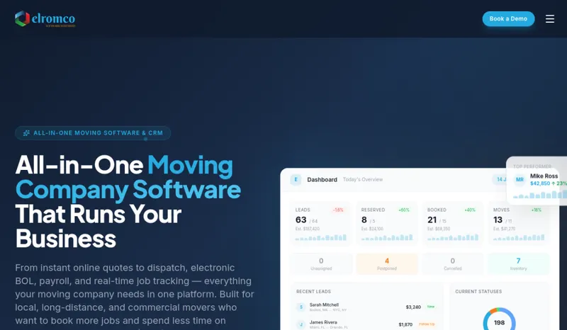 Elromco homepage screenshot