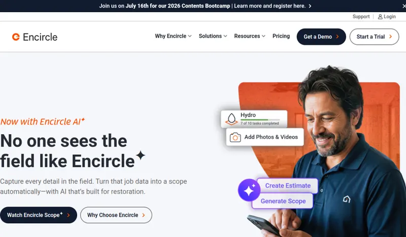 Encircle homepage screenshot
