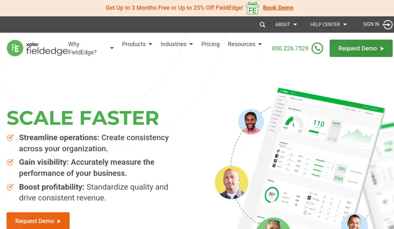 FieldEdge homepage screenshot