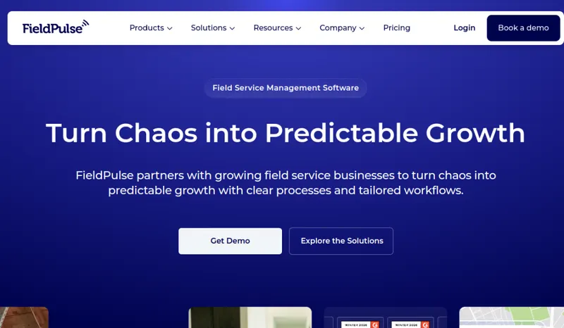 FieldPulse homepage screenshot