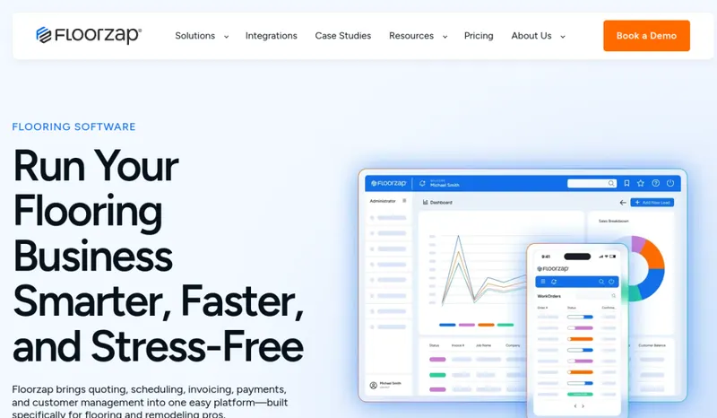 Floorzap homepage screenshot