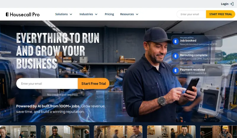 Housecall Pro homepage screenshot