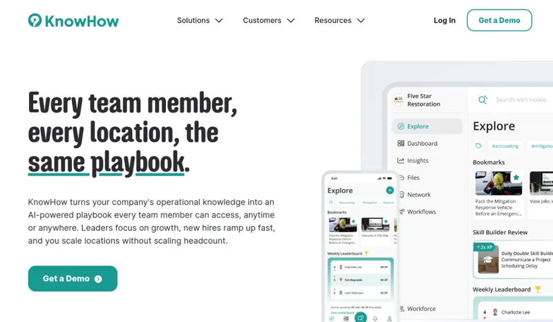KnowHow homepage screenshot