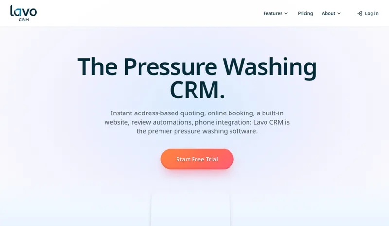 Lavo CRM homepage screenshot