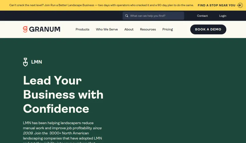 LMN by Granum homepage screenshot