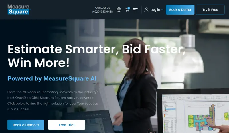 MeasureSquare homepage screenshot
