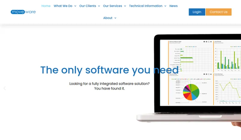 Moveware homepage screenshot