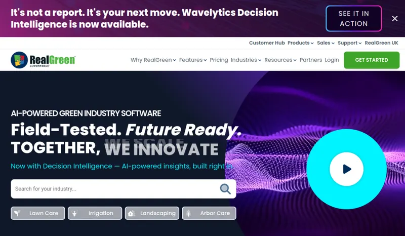 RealGreen homepage screenshot