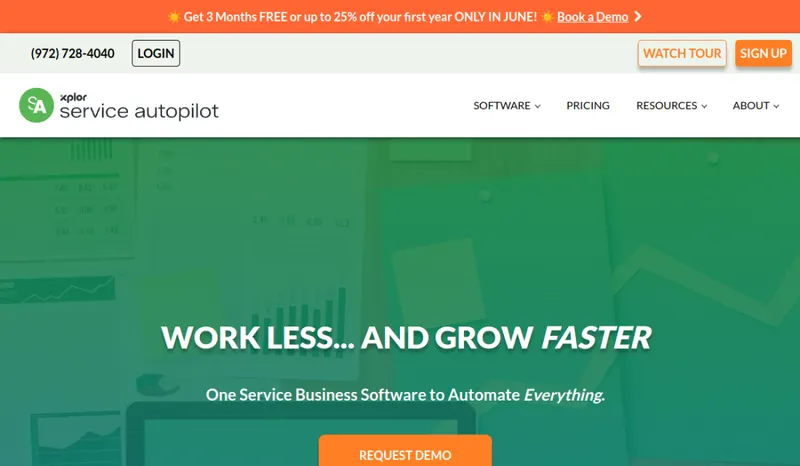 Service Autopilot homepage screenshot