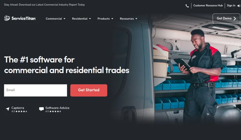 ServiceTitan homepage screenshot